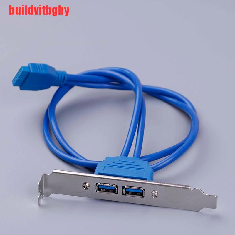 {buildvitbghy}2 ports USB 3.0 Back Panel Expansion Bracket to 20-Pin Header Cable Motherboard IHL