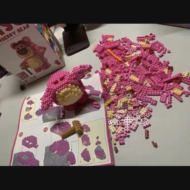 Đồ chơi Lego lắp ráp 3D gấu Lotso hồng Toy Story 🍓