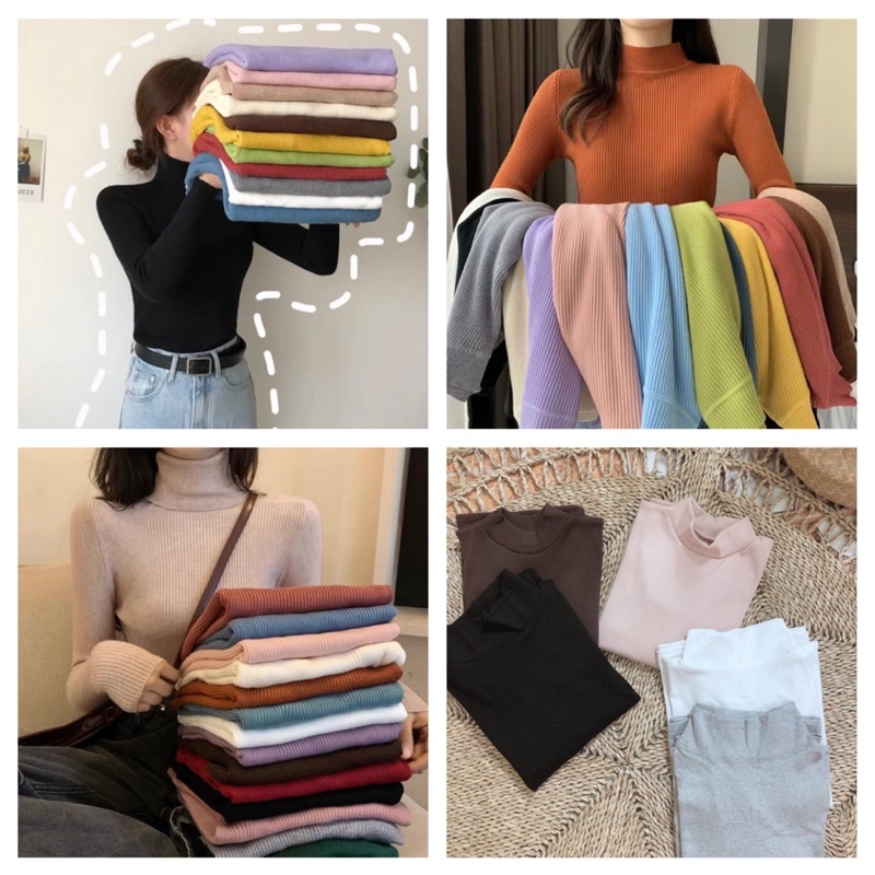 ➰SIÊU SALE ➰ ÁO LEN CỔ 3 PHÂN ➰ÁO LEN NỮ ĐẸP HÀN QUỐC DÁNG ÔM FREESIZE ➰ | BigBuy360 - bigbuy360.vn