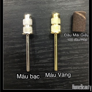 Đầu Sắt gắn Đầu Mài Giấy (màu vàng)