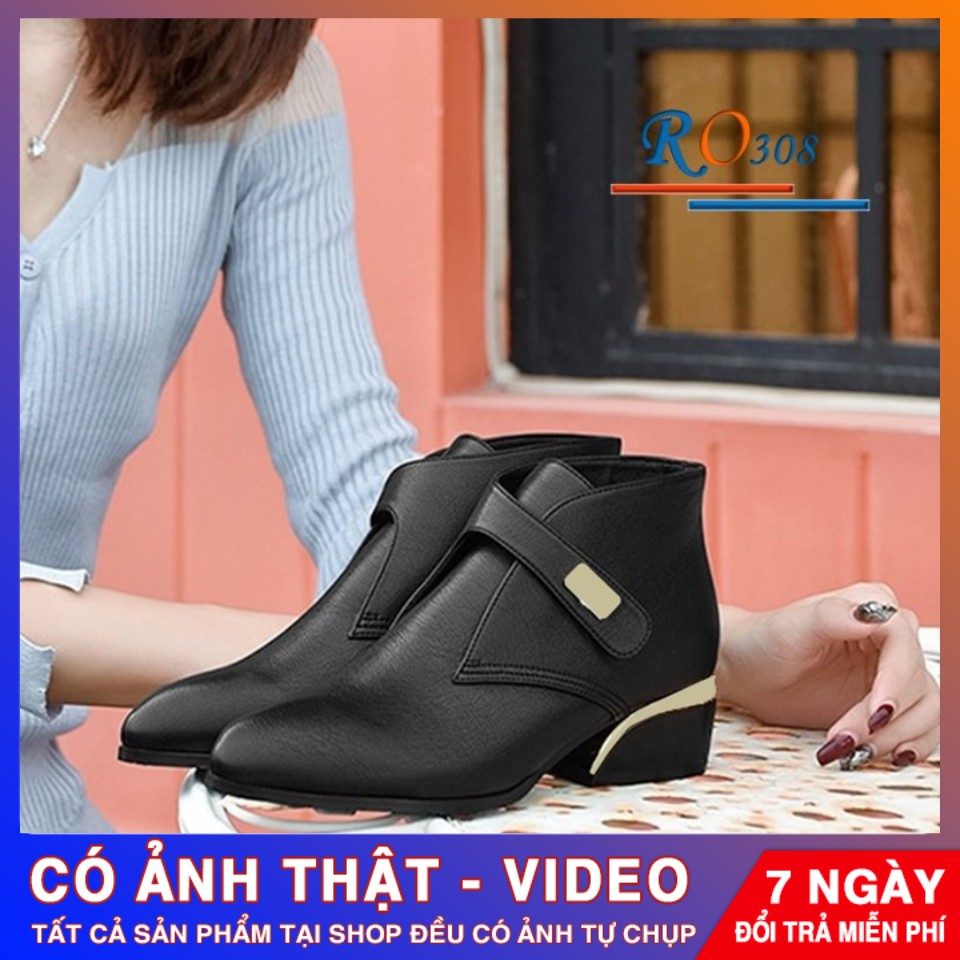 [ẢNH THẬT - FREE SHIP] Boot thời trang nữ cao cấp ROSATA RO308 - HÀNG VIỆT NAM - BKSTORE