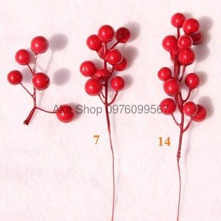 Cành Cherry trang trí cây thông Noel,trang trí oản,quà tặng