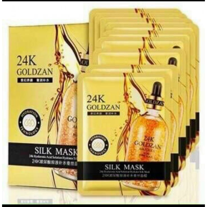 Hộp 10 miếng mặt nạ vàng 24k