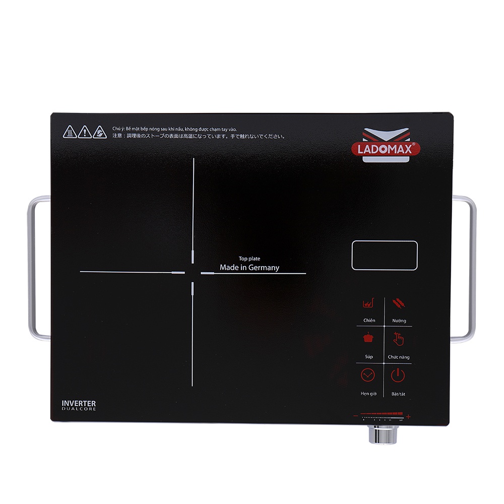 Bếp hồng ngoại 2200W Ladomax HA-666 điều khiển cảm ứng, khung thép không gỉ chắc chắn - Màu inox
