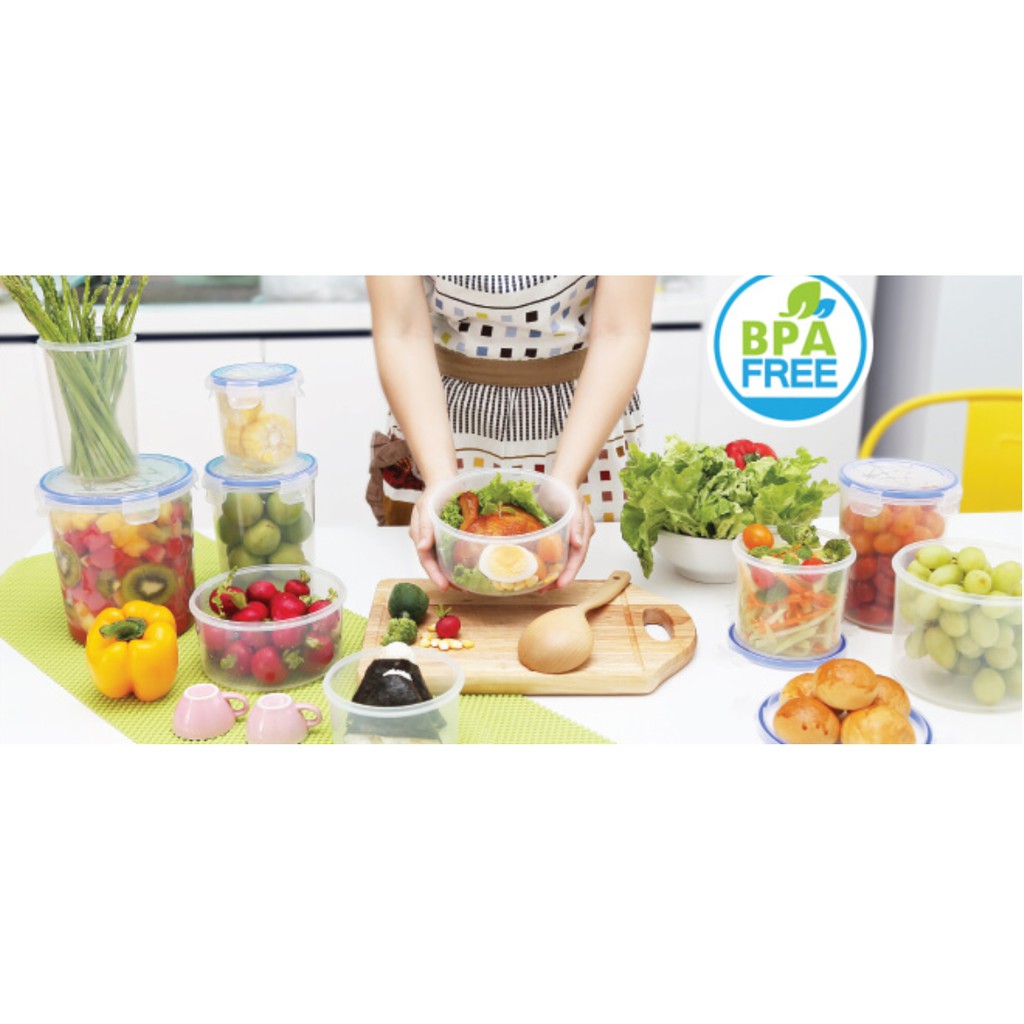 Hộp thực phẩm có nắp gài bông Matsu Duy Tân, dung tích 820ml, 1600ml, 2600ml - Hàng chính hãng