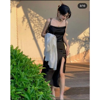 ĐẦM LỤA 2 DÂY XẺ