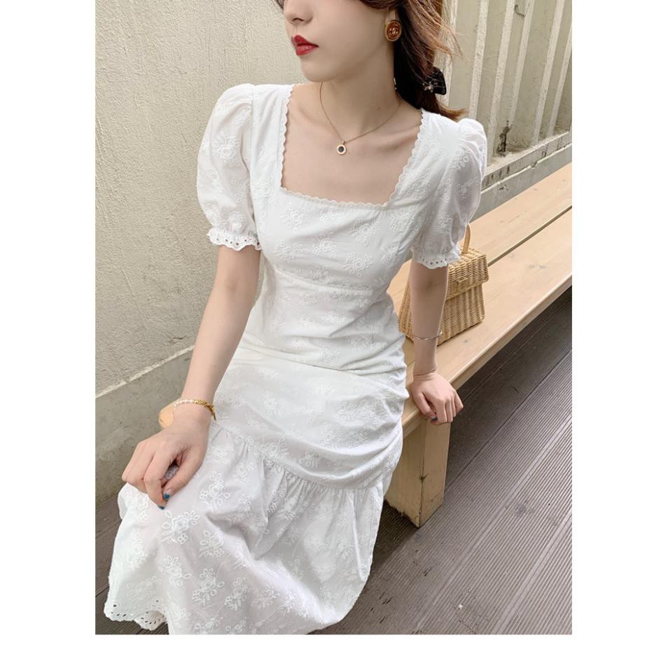 [Mã HANGXINH1 giảm 50k đơn tối thiểu 200k] Váy trắng đuôi cá mẫu mới nhất hàng Quảng Châu cao cấp (Kèm ảnh thật) - V147 | BigBuy360 - bigbuy360.vn