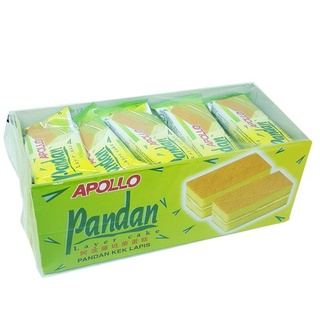 [Freeship70k] Hộp bánh bông lan Apollo vị lá dứa 360g Malaysia