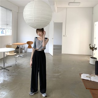 (Order) Quần ống rộng tím Ulzzang basic