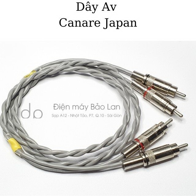 Dây Tín Hiệu Av, Hàng Bãi Canare Made in Japan, Màu Xám , Bảo Hành 6 Tháng