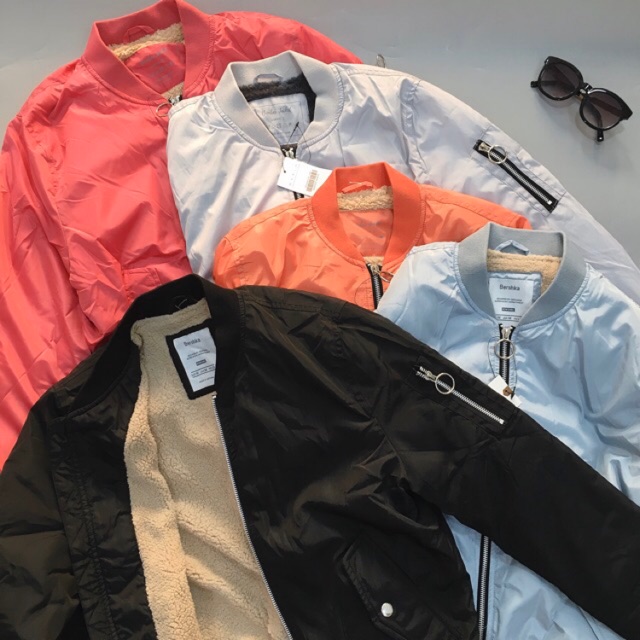 áo khoác BERSHKA bomber lót lông | BigBuy360 - bigbuy360.vn