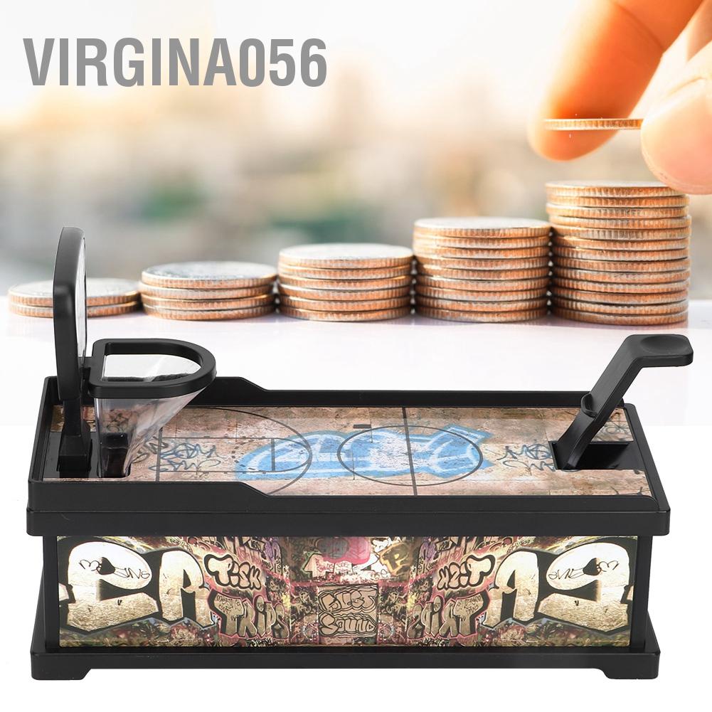 Virgina056 Basketball Coin Shooting Money Saving Bank Box Kids Toy Gift Desktop Game
