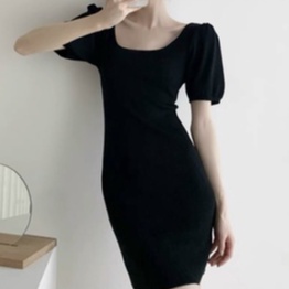 Váy Len Body Cổ Chữ U_Xưởng May Quang Anh