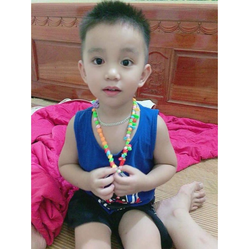 Vỉ đồ chơi xâu hạt vòng cho bé