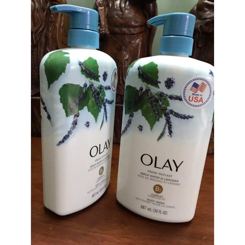 FSSMAR27 GIẢM 20% - FSSMAR27 GIẢM 60% [USA]Sữa tắm Olay hương hoa Lavender (Purifying birch Water&amp;Lavender) 887ml