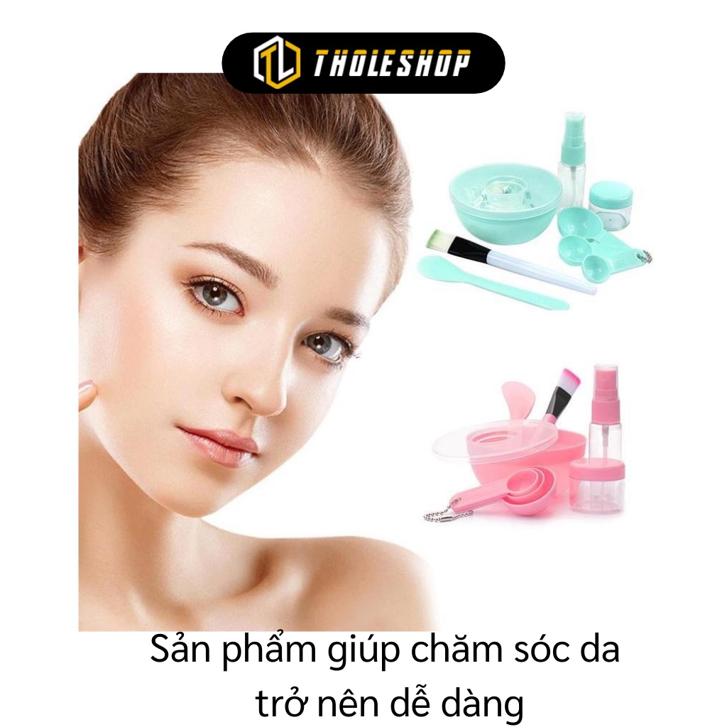 Dụng Cụ Trộn Mặt Nạ - Bộ 9 Món Bát Trộn Đắp Mask Gồm Bát, Que, Chổi Cọ Và Thìa Đong 6279