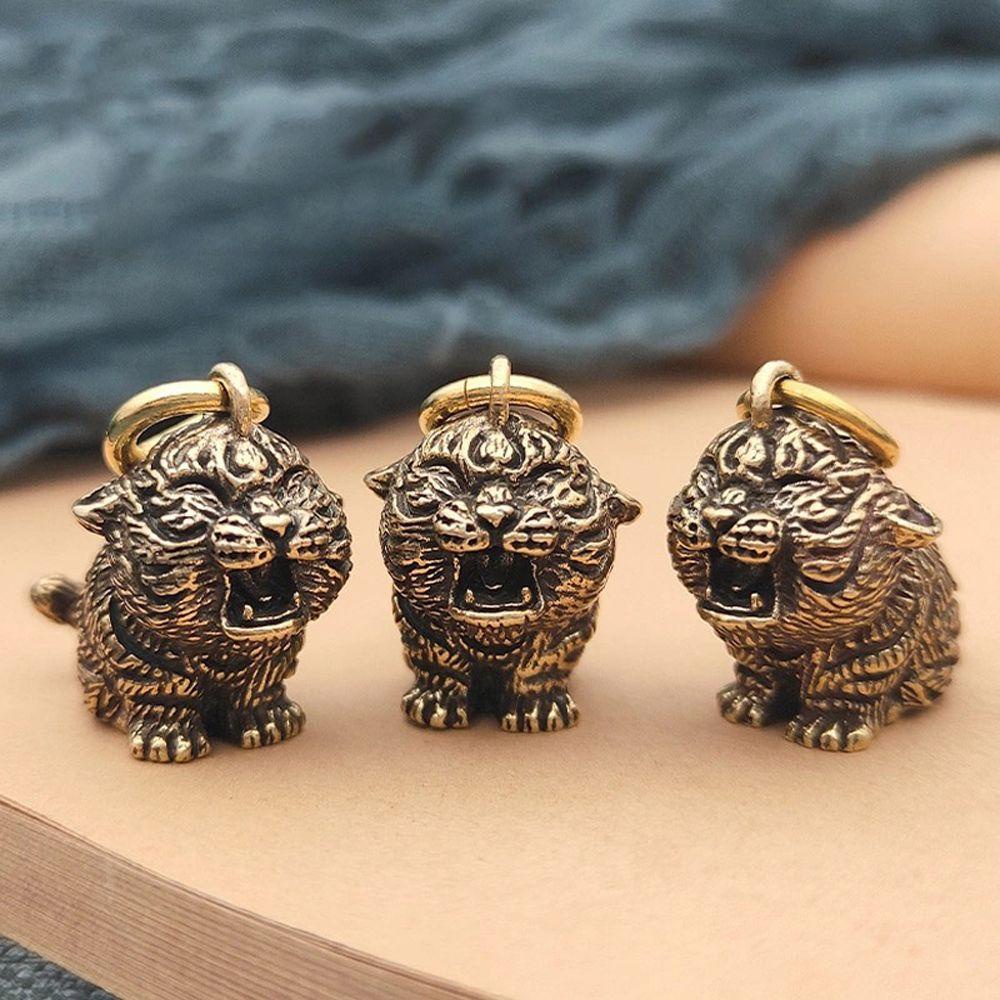 Rebuy1 Móc Khóa Hình Hổ Bằng Đồng Thau Cứng Phong Cách Vintage Dễ Thương