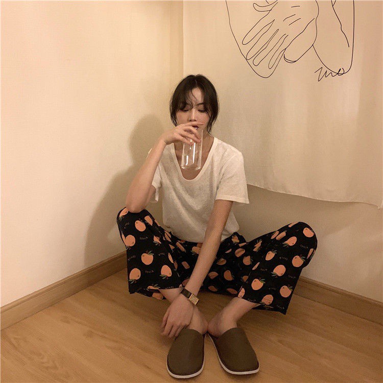 quần ống rộng Lưng Cao Co Giãn In Họa Tiết Dễ Thương Phong Cách Hàn Quốc Thời Trang Xuân Thu Cho Nữ | BigBuy360 - bigbuy360.vn