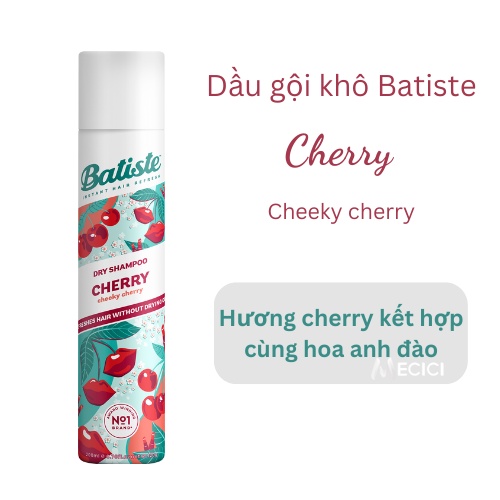 Dầu gội khô Batiste Dry Shampoo 200ml hết ngứa, hết bết dính tóc giúp tóc bồng bềnh, chính hãng - Shop Mecici