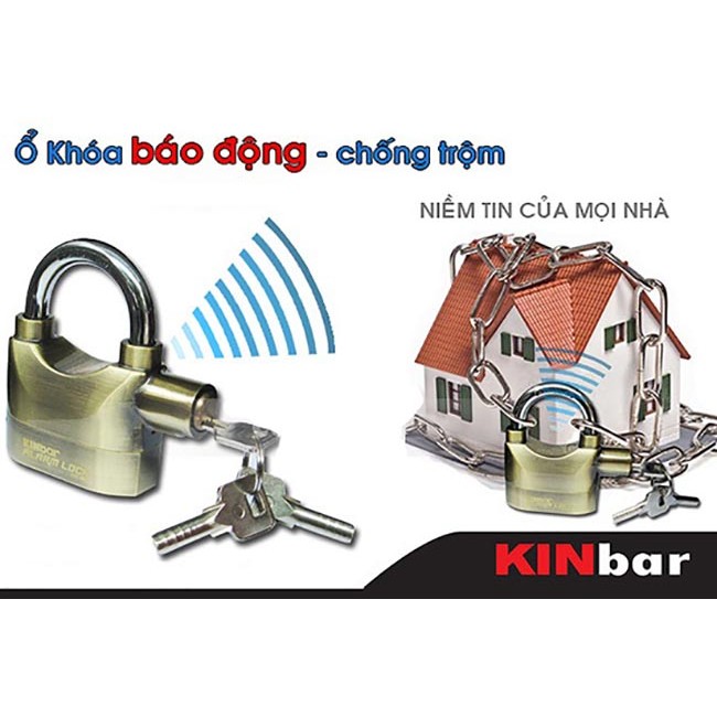 Khóa KinBar Chính Hãng Báo Động Chống Trộm Thông Minh