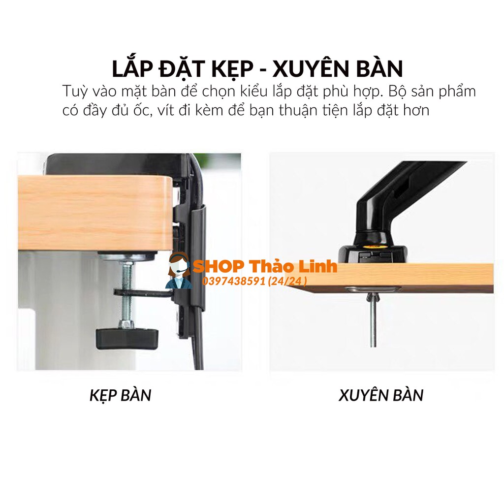 Giá Treo Màn Hình NB-F80 Phiên Bản Mới 2022 - Tải Trọng 9Kg - Hỗ Trợ Màn 17-30 Inch