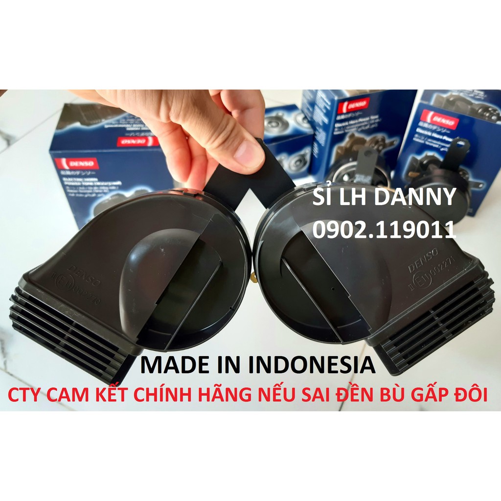 1 Cặp Kèn Sò Chống Nước, TẶNG KÈM 2 JACK + 2 PÁT Denso chính hãng 2 ghim