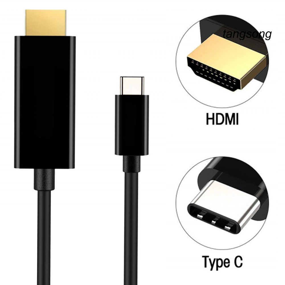 Cáp Chuyển Đổi Ts-1.8M Usb 3.1 Type-C Sang Hdmi-Compatible Hd 4k 1080p