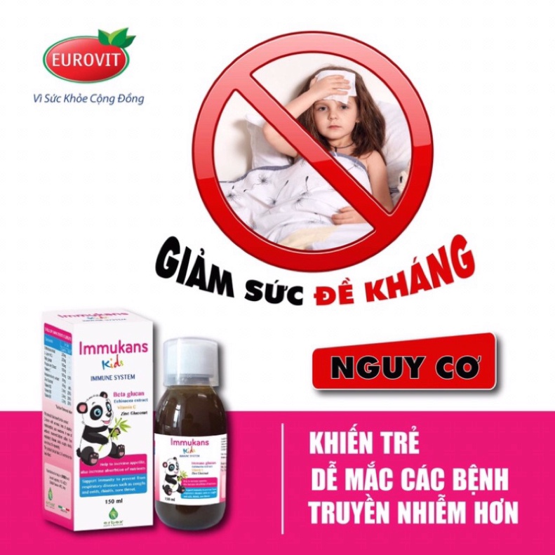 [ Chính Hãng] IMMUKANS KIDS Siro Ăn Ngon &amp; Tăng Sức Đề Kháng Cho Bé ( Nhập Khẩu Italia)