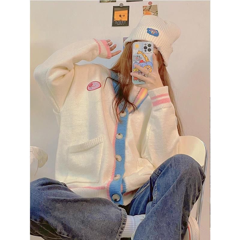 Áo Khoác Cardigan Len Nữ Dày Dặn Xinh Xắn Phong Cách Đáng Yêu