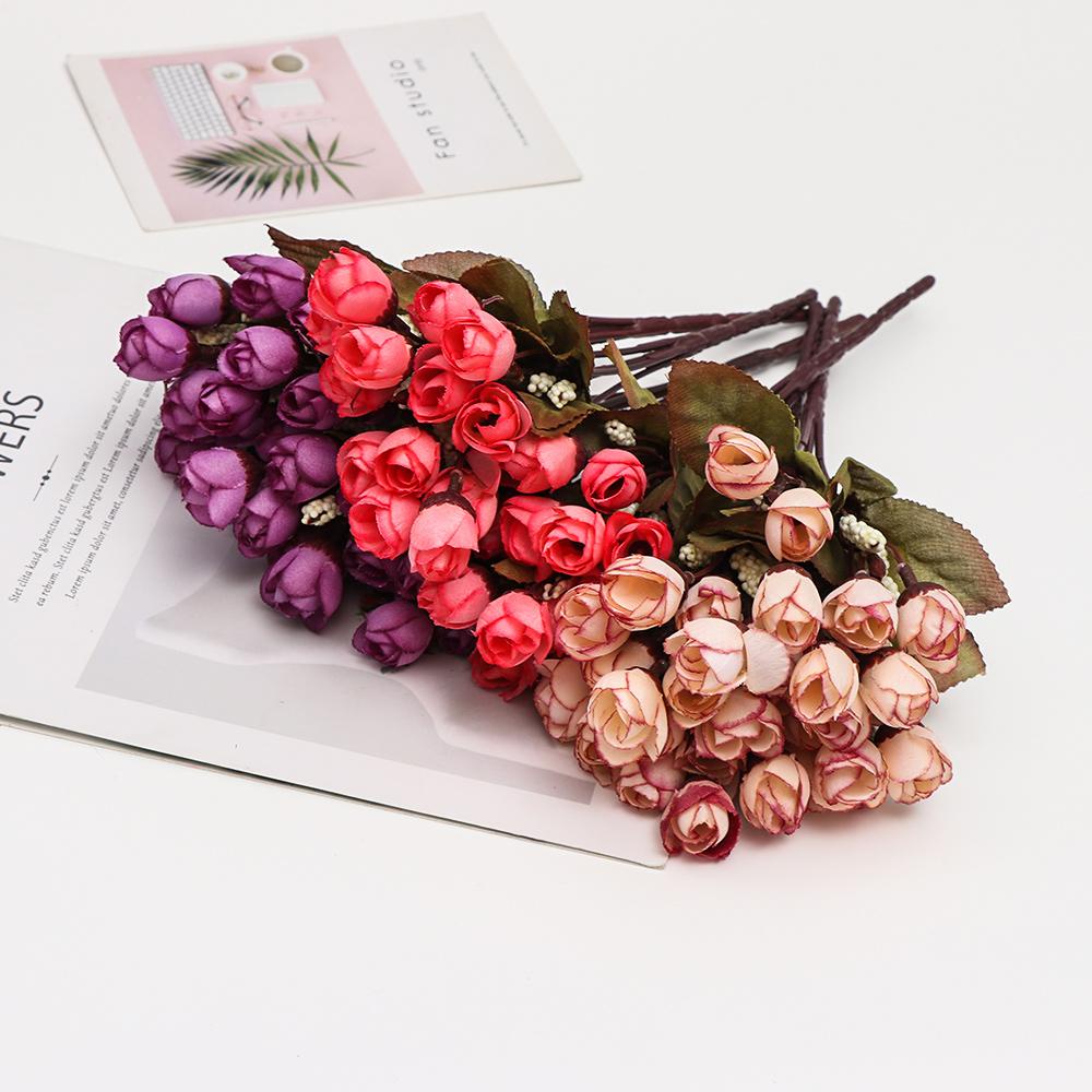 Sfbsf rosebud nhân tạo hoa nhân tạo trang trí nhà tự làm chất lượng cao