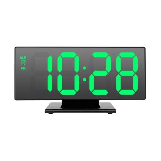 LED digital clock multi-function mirror snooze display time night LCD table lamp desktop Ⓡ