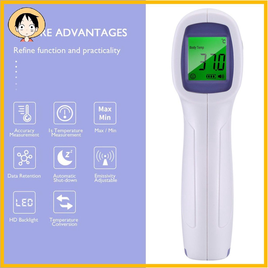 Non-Contact Infrared Forehead Thermometer High Precision Thermometer Kid Adults Indoor Digital Infrared Fever Thermometer