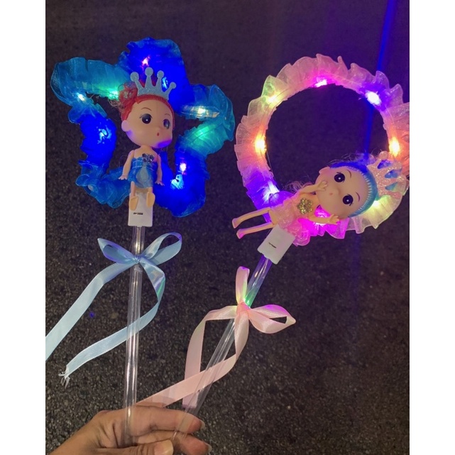 Cây Đèn Trung Thu Búp Bê Chibi Tim Sao, Lồng Đèn Búp Bê Cô Dâu Xinh Xắn (Sẵn Pin) Cho Bé