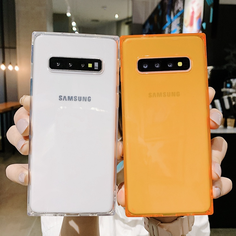 Ốp điện thoại góc vuông cho Samsung Galaxy Note 10 Plus S10 Lite S21 FE A91 A81 A70 A70S A42 A52 A72 5G