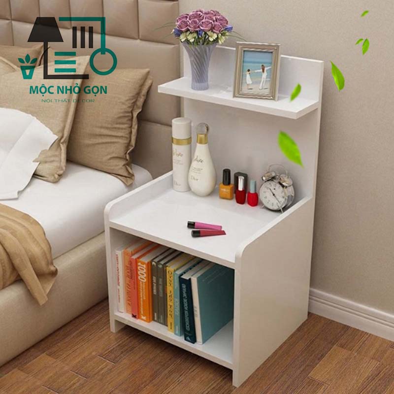 BÀN ĐỂ MỸ PHẨM, TAB ĐẦU GIƯỜNG MỘC NHỎ GỌN TỦ CÓ NGĂN DƯỚI, ĐỢT TRÊN DC26
