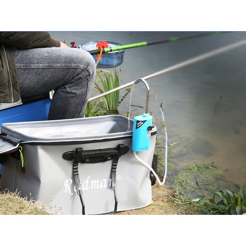 Máy Bơm Đa Năng 3in1 - Tạo Oxy Câu Cá Di Động, Bơm Nước Cảm Ứng, Đèn Chiếu Sáng - CỔNG SẠC USB