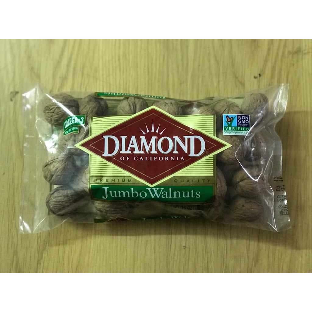 Óc chó mỹ Diamond Jumbo Walnuts 453G ( tặng kèm đồ tách vỏ)