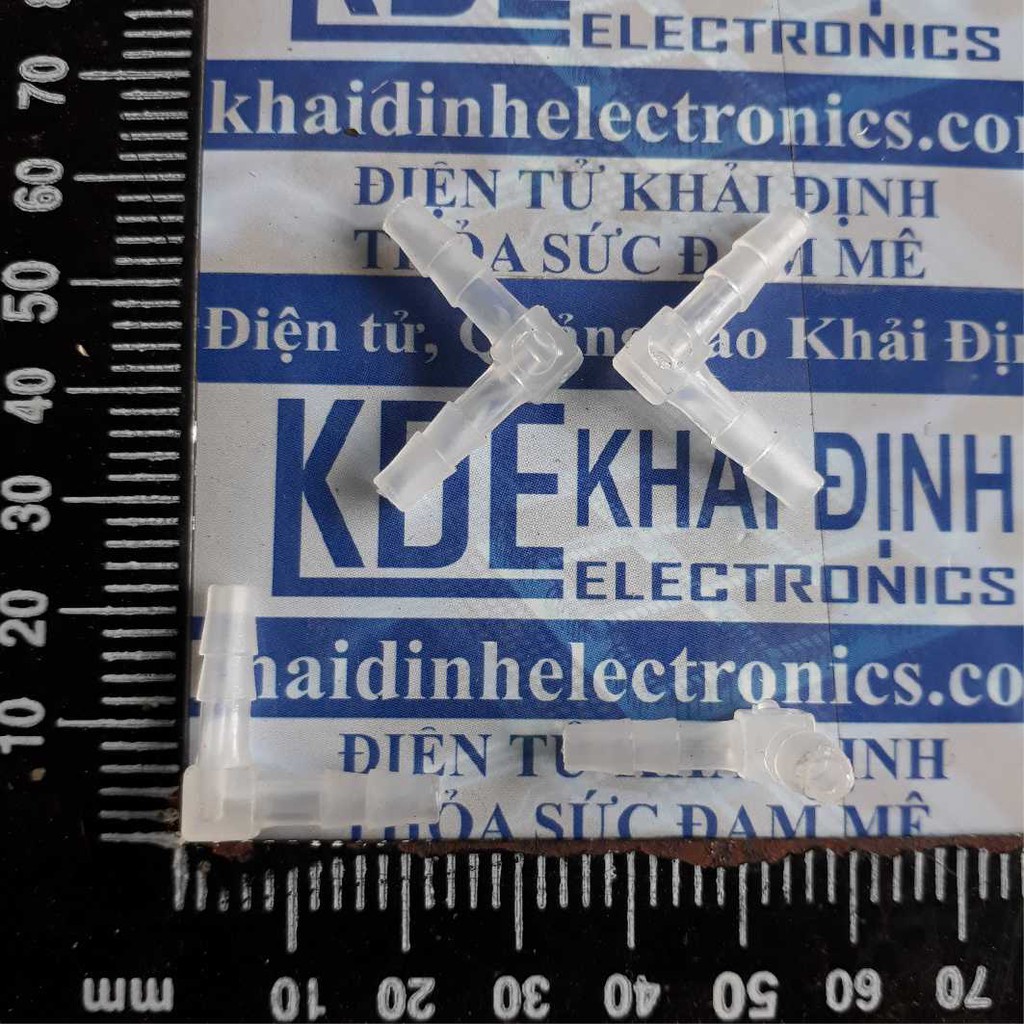 5 cái đầu nhựa nối ống nước dây 4mm, loại 90 ĐỘ kde3838