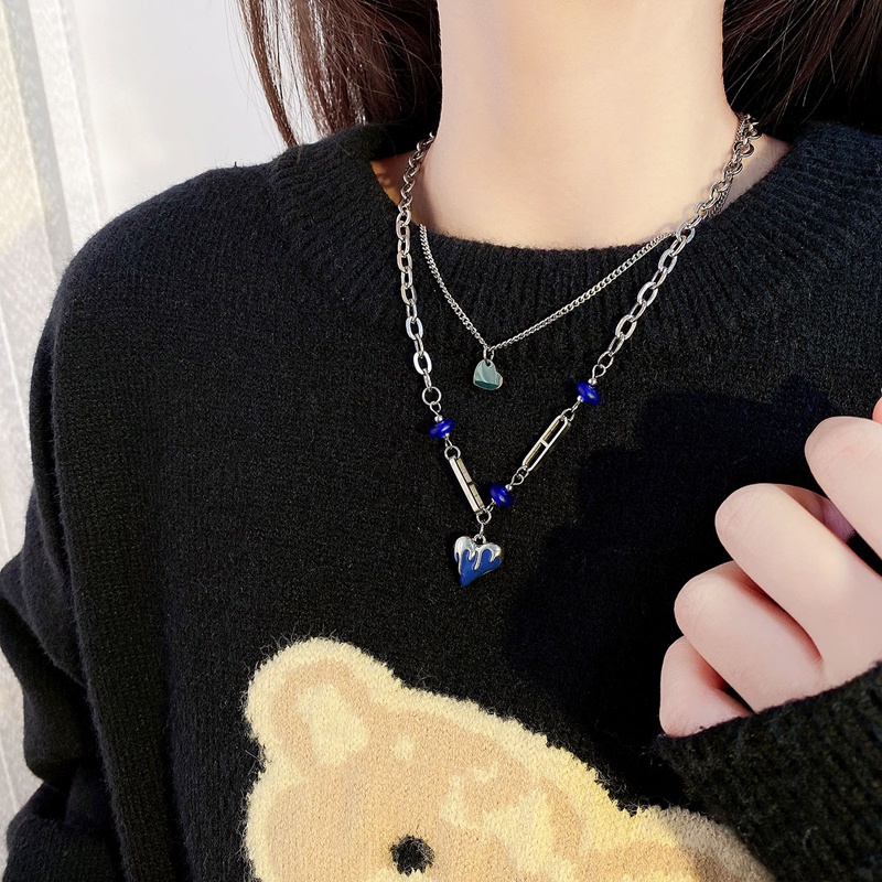 Vòng cổ hợp kim mặt hình trái tim xinh xắn hợp thời trang dành cho nữ