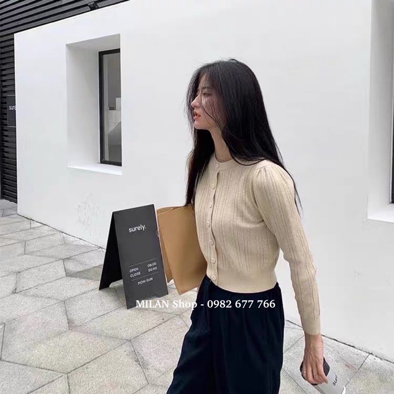 Áo len dài tay cổ tròn 3 kiểu quốc dân