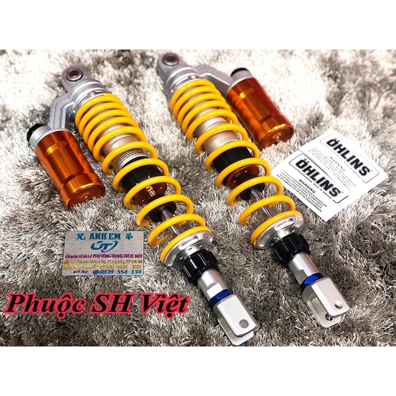 Phuộc SH Việt Xanh Nitron + Vàng Ohlins Size 375mm