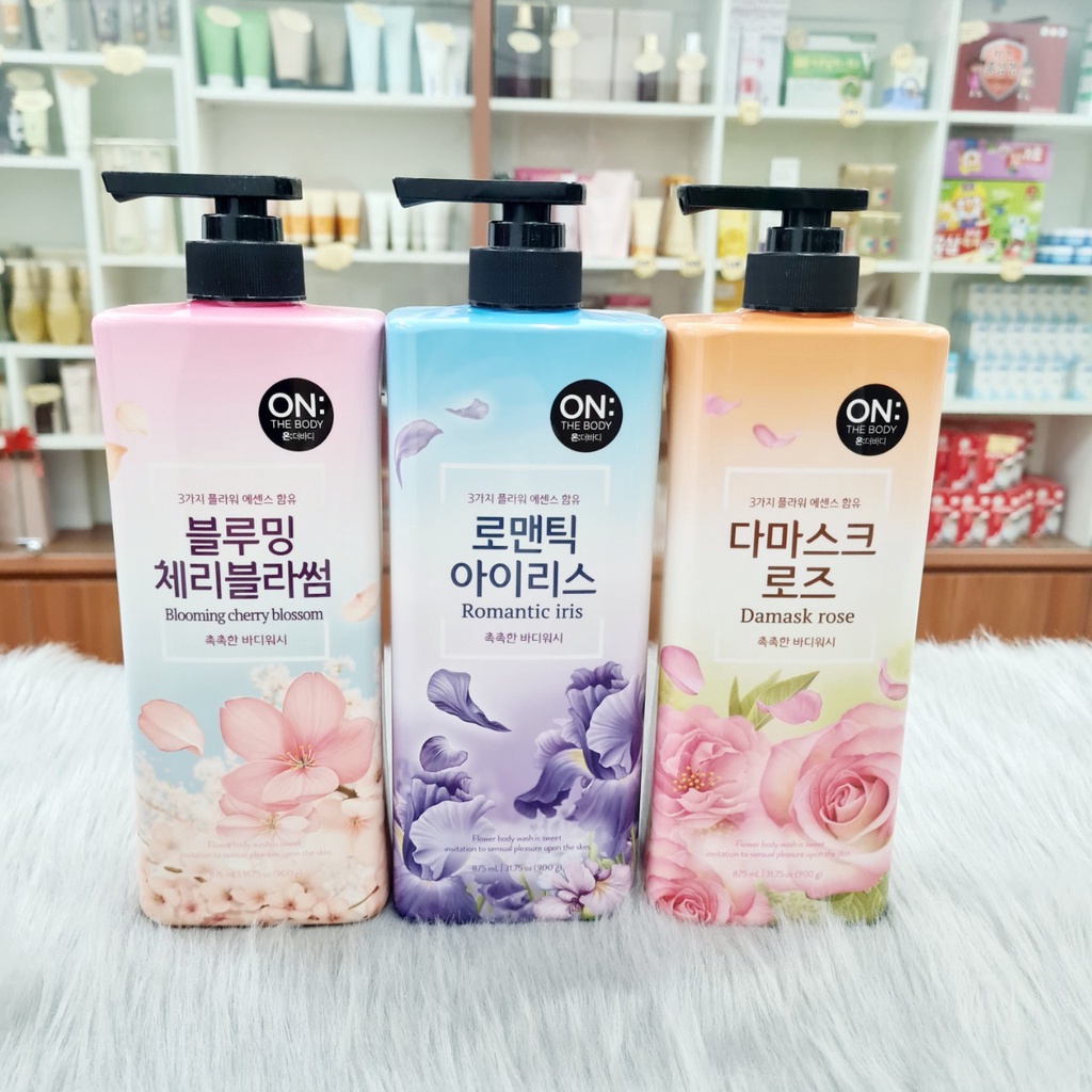 Sữa tắm hương nước hoa On the body 875ml và happy bath 900ml