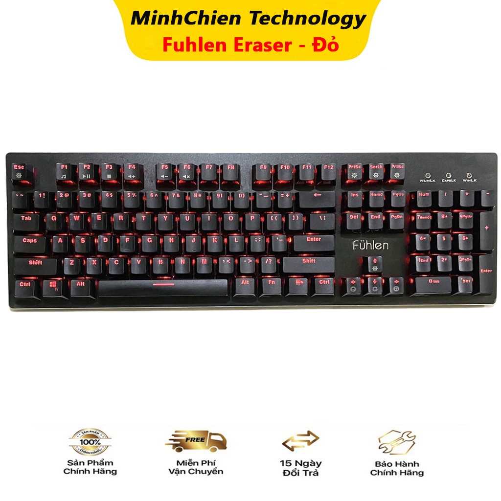 ♂Bàn Phím Cơ Gaming Có Dây Fuhlen Eraser Like New ( Switch Quang Học Siêu Bền )