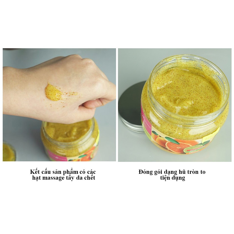 Tẩy da chết body cam chanh Nga Gel Scrub Grapefruit Lime Apricot 380g