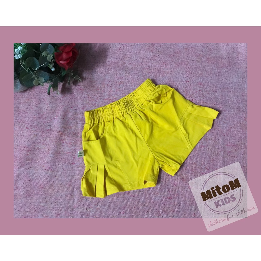 Quần ngắn cotton bé gái ♥️ FREESHIP ♥️ Chất thun cotton mềm mịn, viền bèo siêu đáng yêu