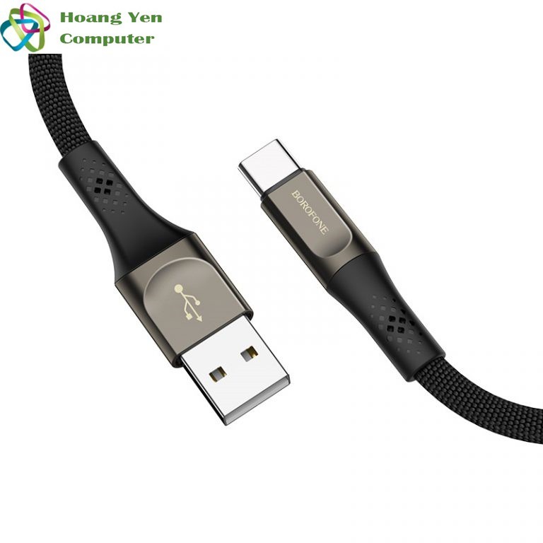 Cáp Sạc TYPE C Borofone BU7 Dài 1.2M Dây Dù Cho Android - BH 12 Tháng 1 đổi 1 (MÀU SẮC NGẪU NHIÊN) - Hoàng Yến Computer