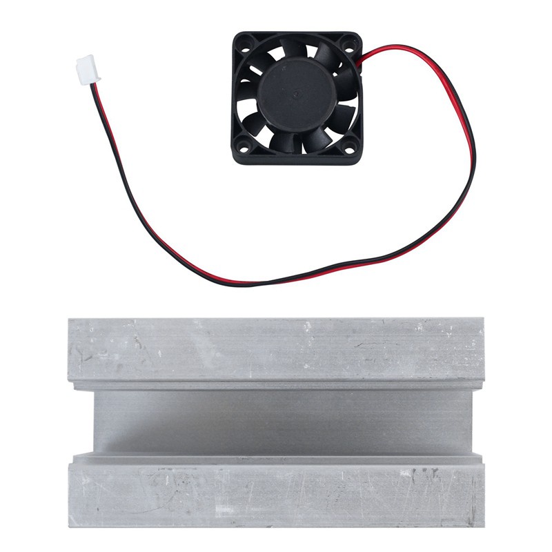 2 Pcs Radiator: 1 Pcs 40X40X10Mm 4010 9 Blade Brushless DC 12V Cooling Fan & 1 Pcs Sier-Aluminum Radiator U 80X40X40Mm