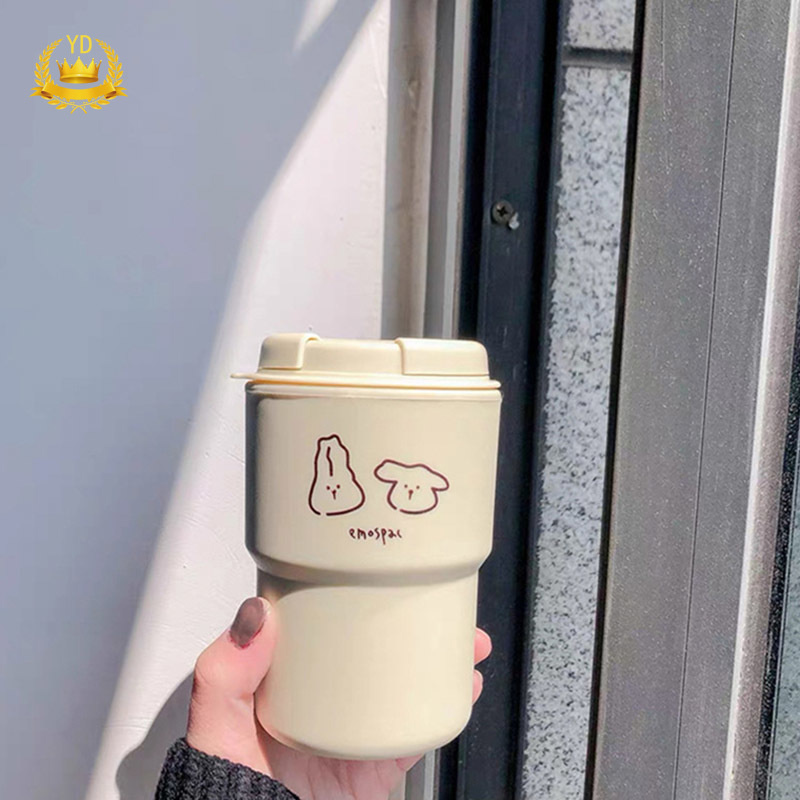 Ly Uống Cà Phê Họa Tiết Dễ Thương Xinh Xắn