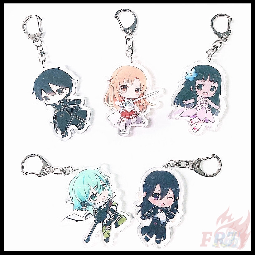 Móc khóa in hai mặt hình nhân vật hoạt hình Anime