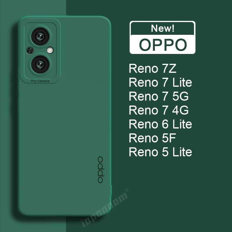 Ốp Điện Thoại Silicon Dẻo Màu Trơn Cho OPPO Reno 8 5G 7 8T 7Z 6 5F 5 Lite 4G